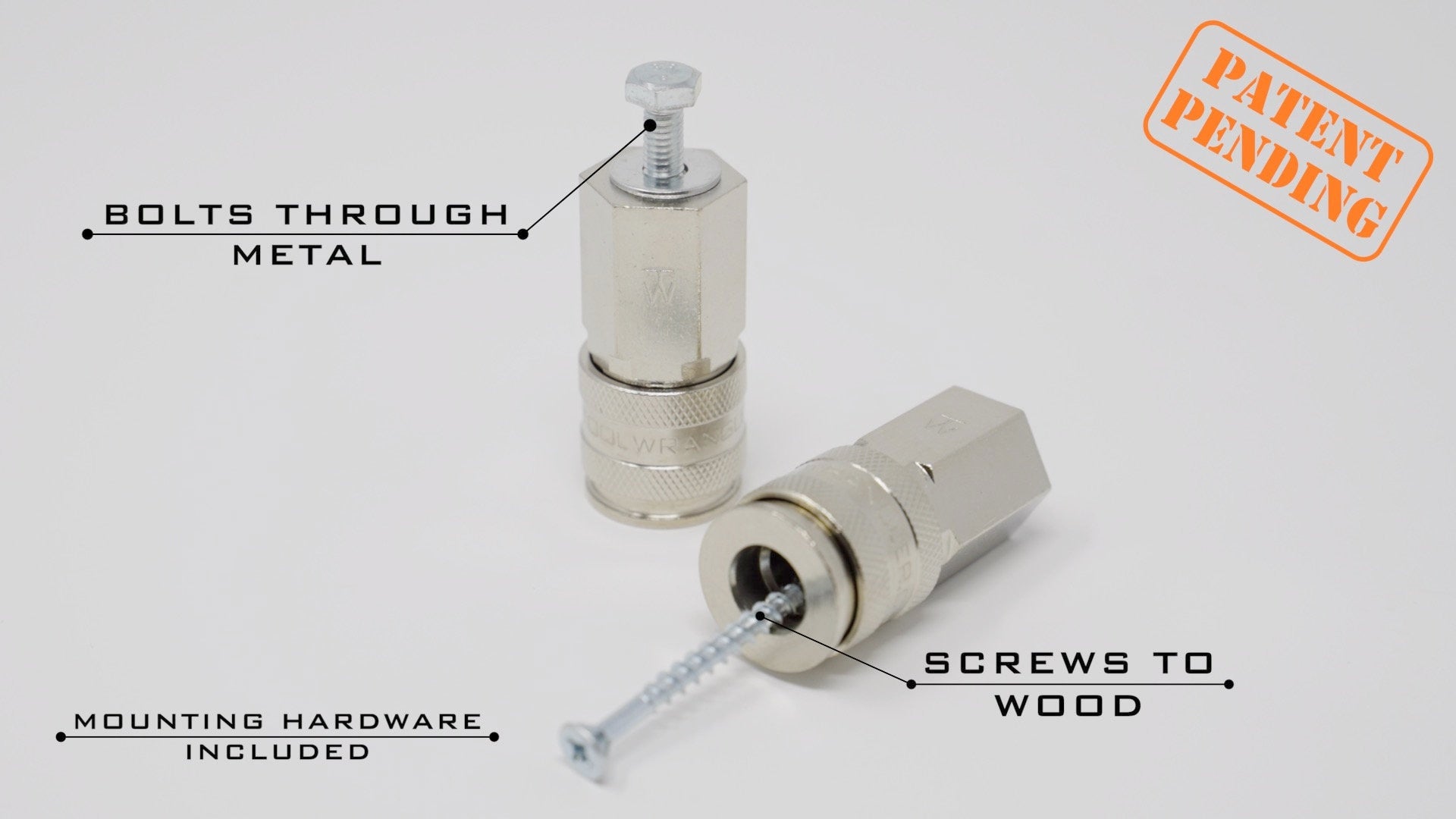 Air Wrangler - 5 Pack Air Tool Organizer for Pneumatic Tools - Automatic Push-To-Connect | Universal Fit | Dual Mount System | Tool Wrangler